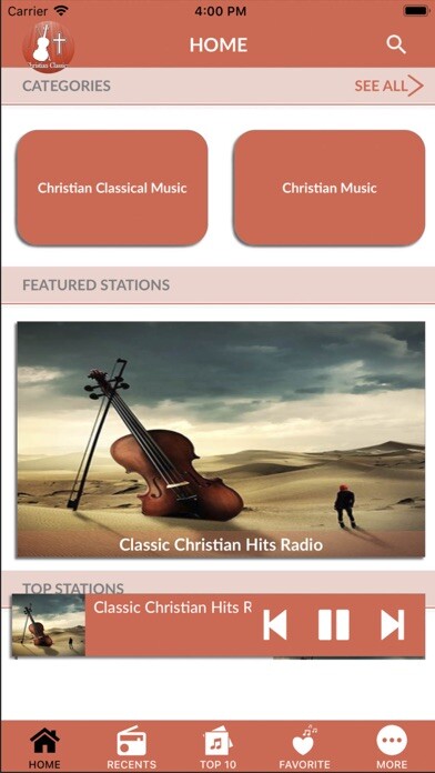Emulate iPhone app Christian Classical Music using MyAndroid
