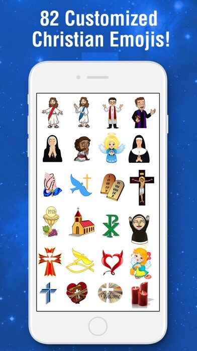 Emulate iPhone app Christian Emoji-Bible Stickers using MyAndroid
