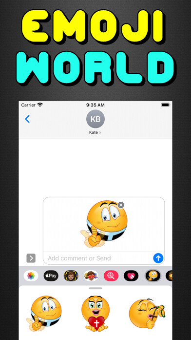 Emulate iPhone app Christian Emojis 3 using MyAndroid Emulate iPhone app Christian Emojis 3 using MyAndroid