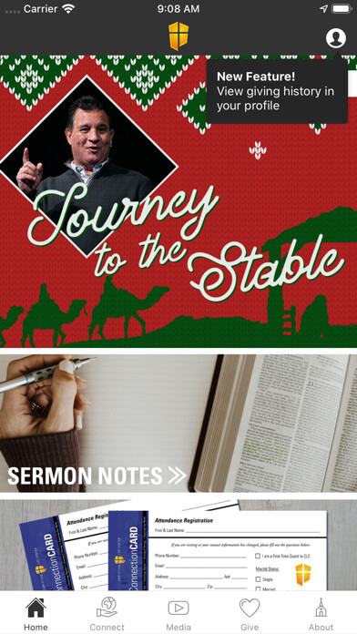 Emulate iPhone app Christian Life Center using MyAndroid