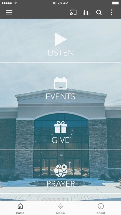 Emulate iPhone app Christian Life Church Memphis using MyAndroid