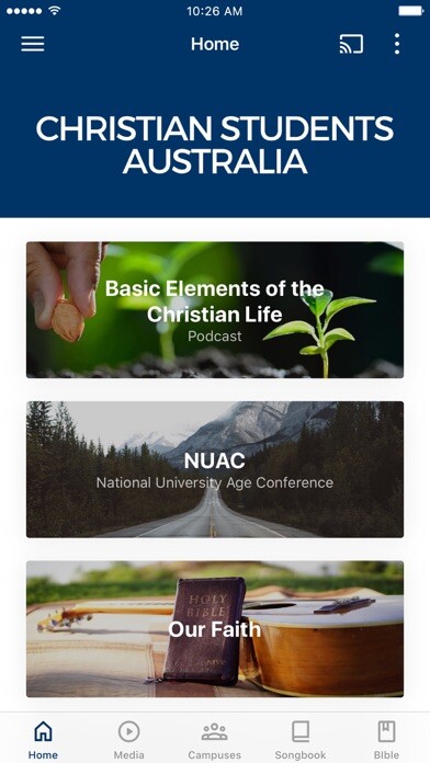 Emulate iPhone app Christian Students Australia using MyAndroid Emulate iPhone app Christian Students Australia using MyAndroid