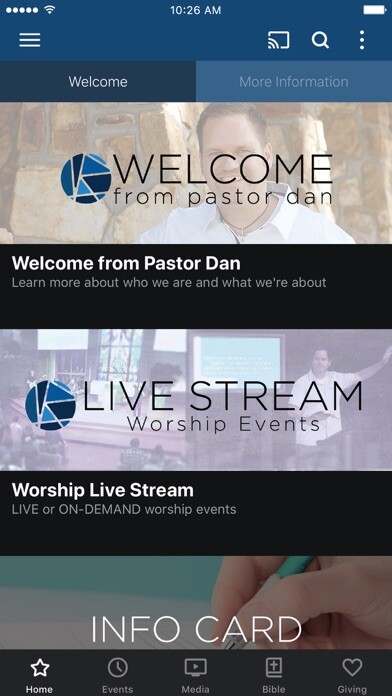 Emulate iPhone app Christ Little Rock using MyAndroid Emulate iPhone app Christ Little Rock using MyAndroid