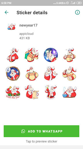 Run android online APK Christmas and NY WASticker from MyAndroid or emulate Christmas and NY WASticker using MyAndroid