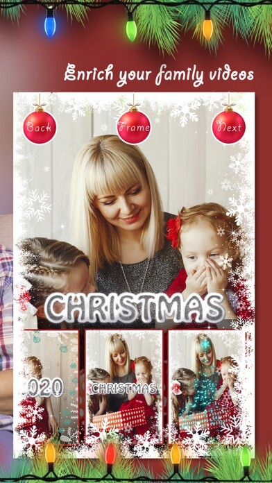 Emulate iPhone app Christmas App Animated Frames using MyAndroid