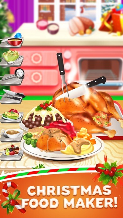 Emulate iPhone app Christmas Cooking Food Maker using MyAndroid