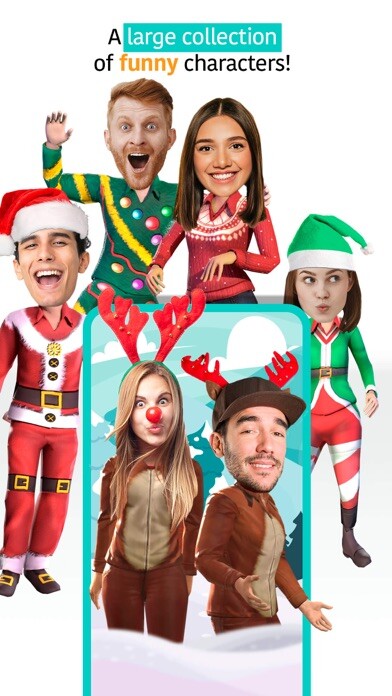 Emulate iPhone app Christmas Dance Face Yourself using MyAndroid