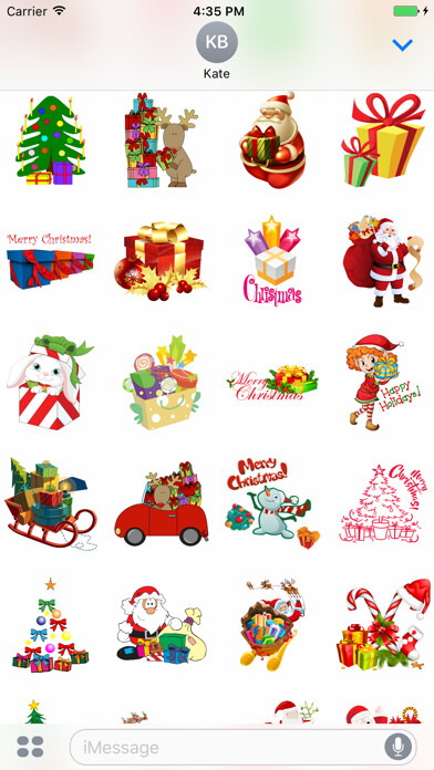 Emulate iPhone app Christmas Gifts - Stickers for iMessage using MyAndroid Emulate iPhone app Christmas Gifts - Stickers for iMessage using MyAndroid