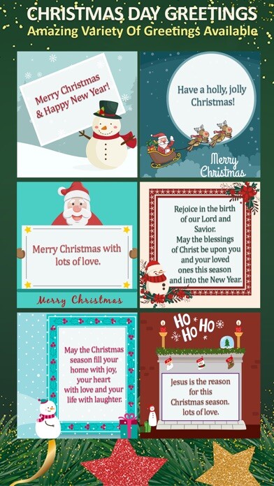 Emulate iPhone app Christmas Greeting cards frame using MyAndroid