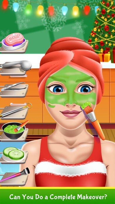Emulate iPhone app Christmas Hair Nail Salon Game using MyAndroid