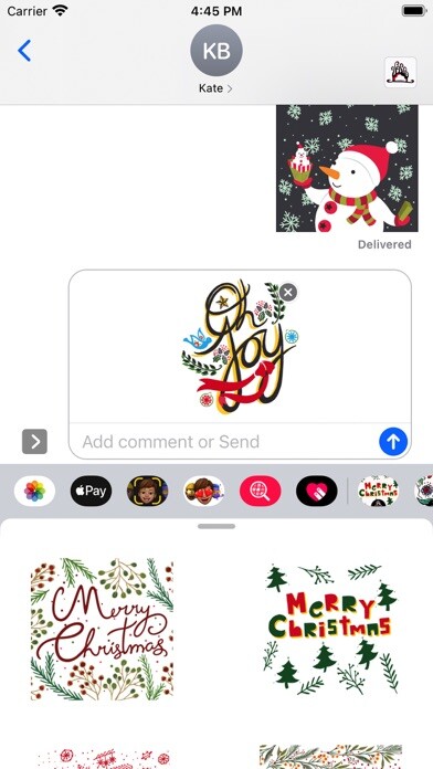 Emulate iPhone app Christmas Joy Stickers using MyAndroid Emulate iPhone app Christmas Joy Stickers using MyAndroid