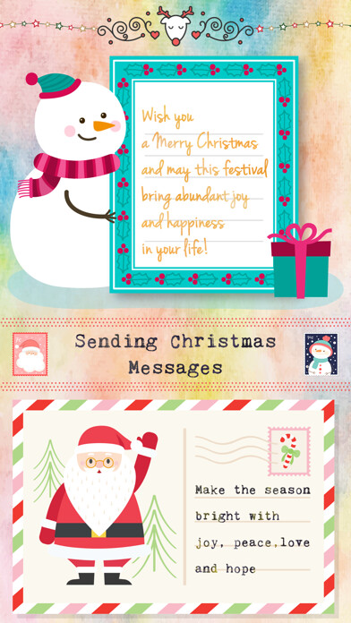 Emulate iPhone app Christmas Letter with Message using MyAndroid
