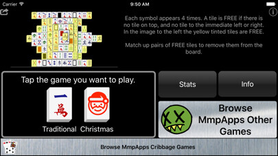 Emulate iPhone app Christmas Mahjong Solitaire using MyAndroid