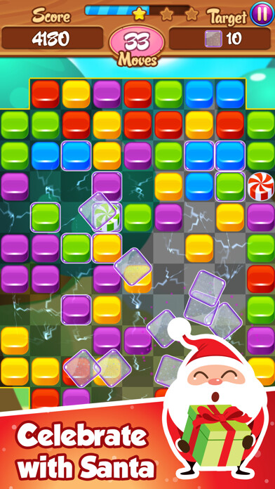 Emulate iPhone app Christmas Match 3 - Blast All Santa Candy using MyAndroid Emulate iPhone app Christmas Match 3 - Blast All Santa Candy using MyAndroid