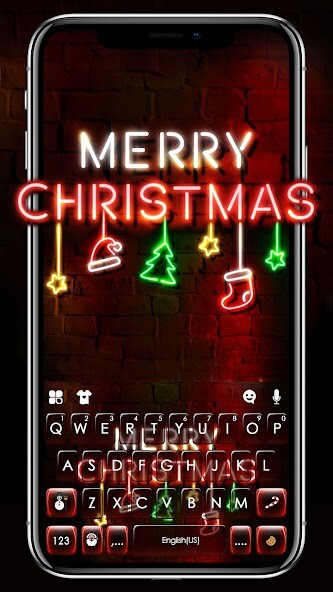 Run android online APK Christmas Neon Light Keyboard Background from MyAndroid or emulate Christmas Neon Light Keyboard Background using MyAndroid