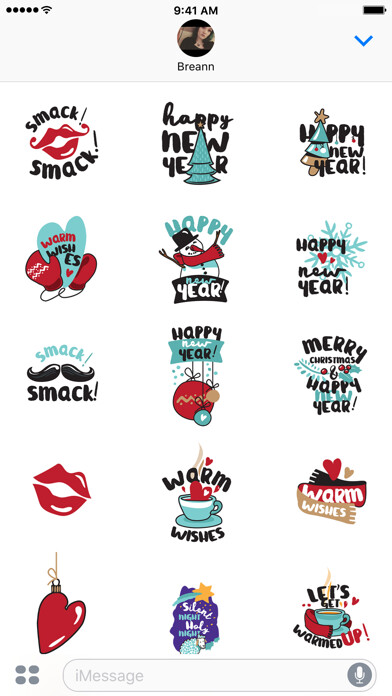 Emulate iPhone app Christmas & New Years Stickers using MyAndroid Emulate iPhone app Christmas & New Years Stickers using MyAndroid