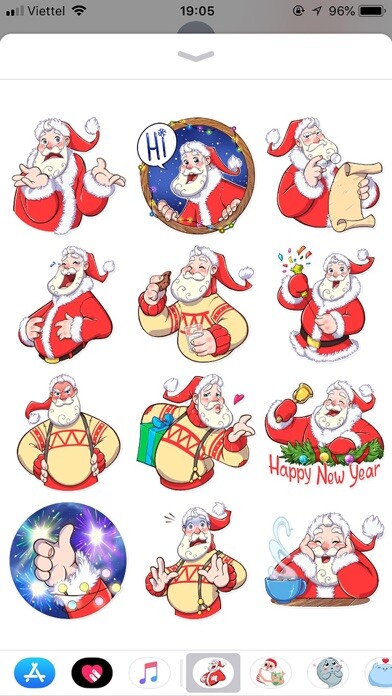 Emulate iPhone app Christmas Santa Funny Stickers using MyAndroid Emulate iPhone app Christmas Santa Funny Stickers using MyAndroid