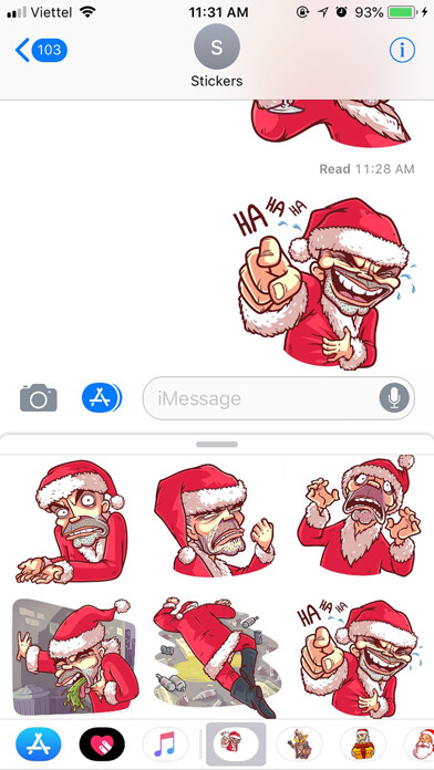Emulate iPhone app Christmas Santa - Xmas Sticker using MyAndroid Emulate iPhone app Christmas Santa - Xmas Sticker using MyAndroid