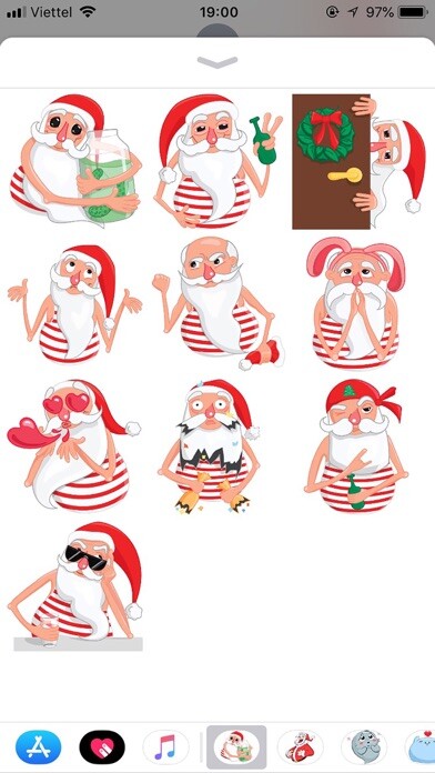 Emulate iPhone app Christmas Santa Xmas Stickers using MyAndroid Emulate iPhone app Christmas Santa Xmas Stickers using MyAndroid