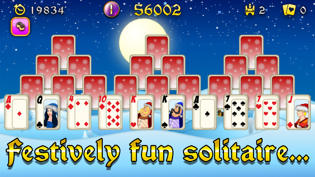 Emulate iPhone app Christmas Solitaire Tri-Peaks using MyAndroid