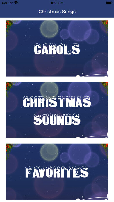 Emulate iPhone app Christmas Songs and Ringtones using MyAndroid