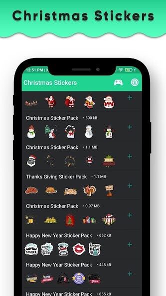 Run android online APK Christmas Sticker for WhatsApp from MyAndroid or emulate Christmas Sticker for WhatsApp using MyAndroid