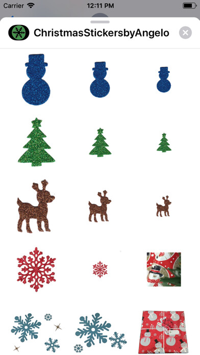Emulate iPhone app Christmas Stickers by Angelo using MyAndroid