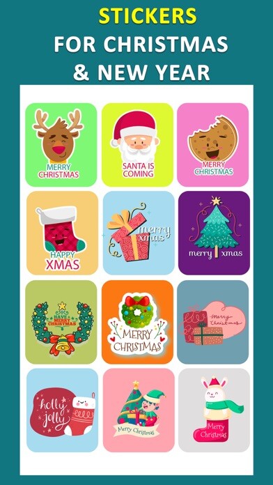 Emulate iPhone app Christmas Stickers & New Year using MyAndroid