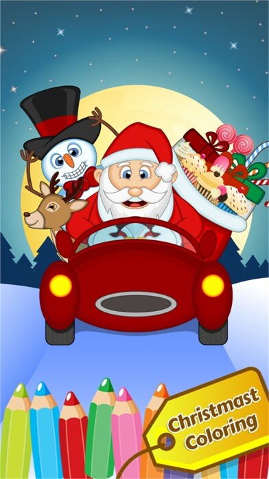 Emulate iPhone app Christmast Colorbook Educational Coloring Game for Kids using MyAndroid