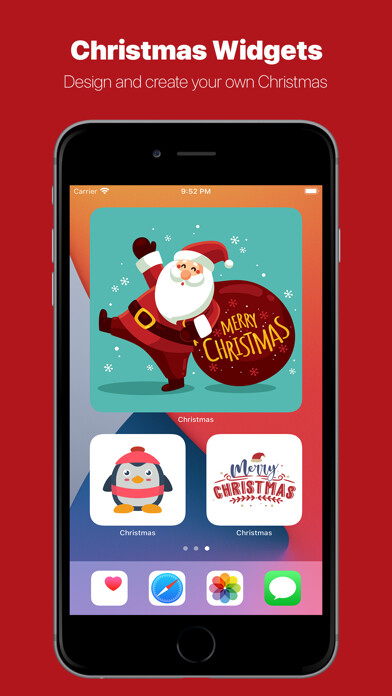 Emulate iPhone app Christmas Widgets using MyAndroid