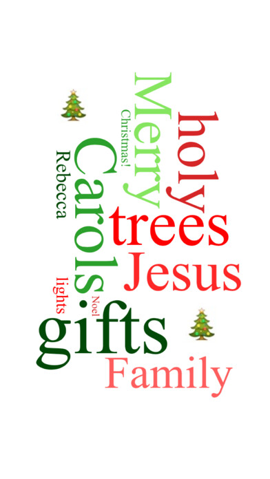 Emulate iPhone app Christmas WordCloud Maker Free using MyAndroid
