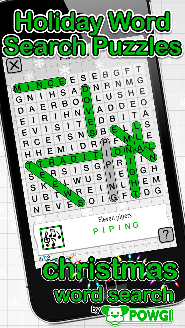 Emulate iPhone app Christmas Word Search by POWGI using MyAndroid Emulate iPhone app Christmas Word Search by POWGI using MyAndroid