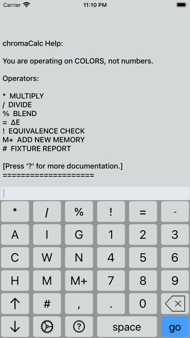 Emulate iPhone app ChromaCalc using MyAndroid
