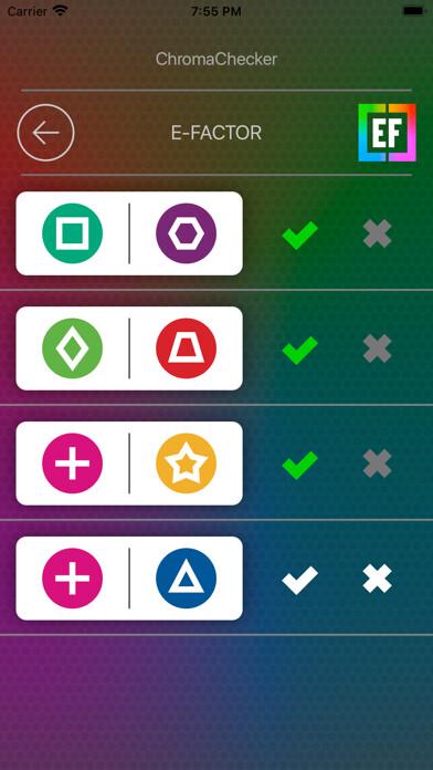 Emulate iPhone app ChromaChecker Connect using MyAndroid