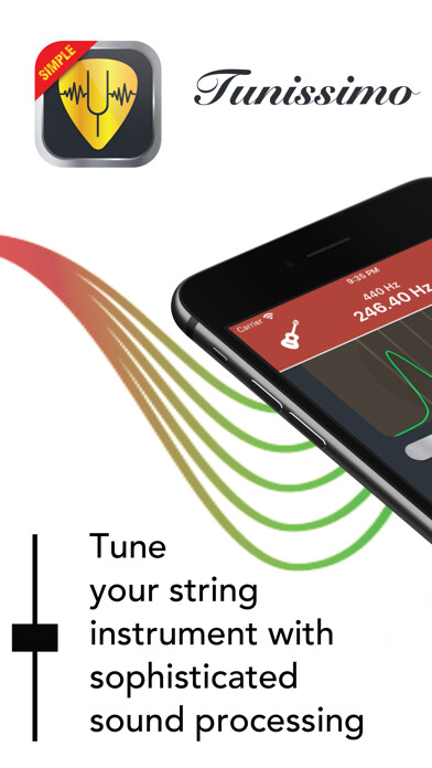 Emulate iPhone app Chromatic Instrument Tuner, HZ using MyAndroid