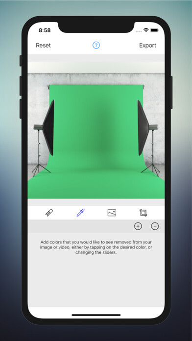 Emulate iPhone app ChromaVlend - Photos & Videos using MyAndroid