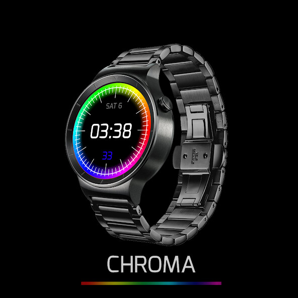 Run android online APK Chroma Watch face from MyAndroid or emulate Chroma Watch face using MyAndroid