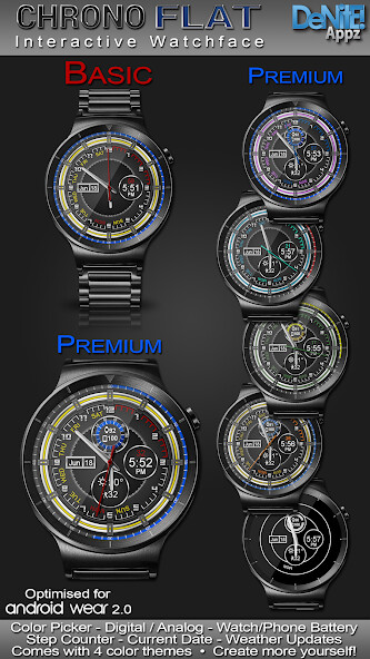 Run android online APK Chrono Flat HD Watch Face from MyAndroid or emulate Chrono Flat HD Watch Face using MyAndroid