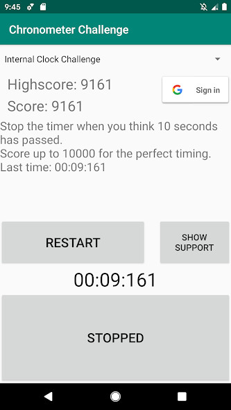Run android online APK Chronometer Challenge from MyAndroid or emulate Chronometer Challenge using MyAndroid