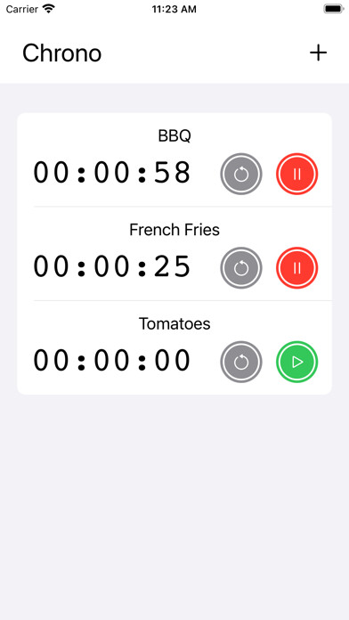 Emulate iPhone app Chrono - Multiple Stopwatches using MyAndroid Emulate iPhone app Chrono - Multiple Stopwatches using MyAndroid