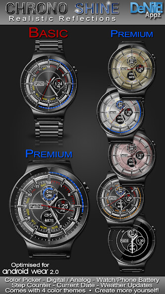 Run android online APK Chrono Shine HD Watch Face from MyAndroid or emulate Chrono Shine HD Watch Face using MyAndroid