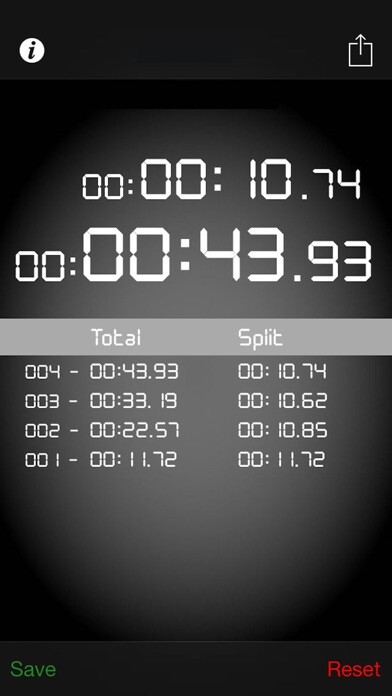 Emulate iPhone app ChronoTap - Stopwatch using MyAndroid