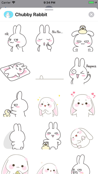 Emulate iPhone app Chubby Rabbit Animated using MyAndroid