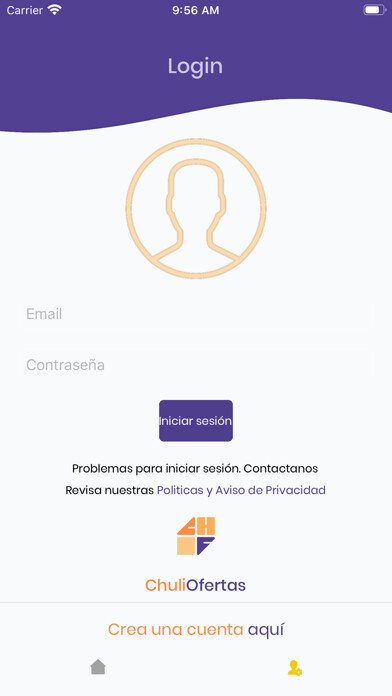 Emulate iPhone app ChuliOfertas using MyAndroid