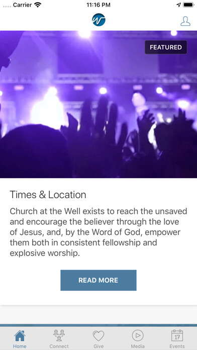 Emulate iPhone app Church at The Well using MyAndroid