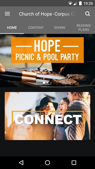 Emulate iPhone app Church of Hope CC using MyAndroid Emulate iPhone app Church of Hope CC using MyAndroid
