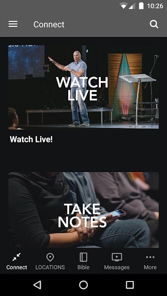 Emulate iPhone app Church of the Harvest using MyAndroid