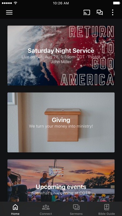 Emulate iPhone app Church on the Rock - Texarkana using MyAndroid Emulate iPhone app Church on the Rock - Texarkana using MyAndroid