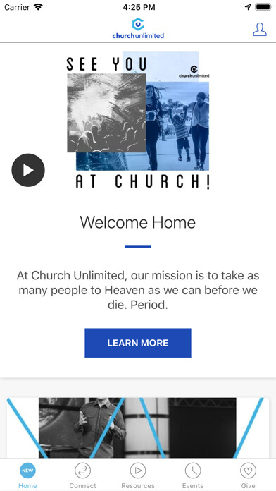 Emulate iPhone app Church Unlimited using MyAndroid