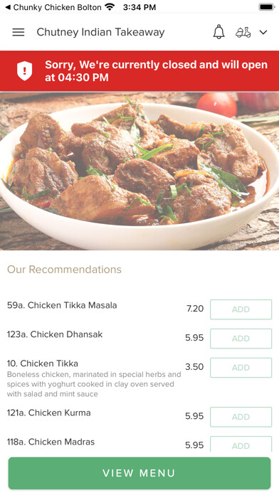 Emulate iPhone app Chutney Indian Takeaway. using MyAndroid Emulate iPhone app Chutney Indian Takeaway. using MyAndroid